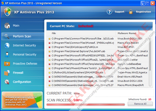 XP Antivirus Plus 2013 - PreciseSecurity.com
